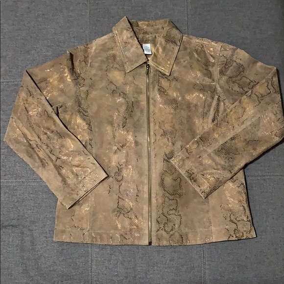 EUC Chico’s 100% leather jacket - Picture 1 of 7